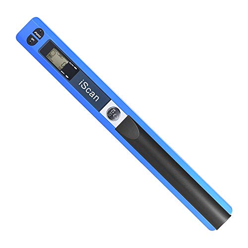 ECOiNVA iScan Magic Wand Escáner portátil Escáner de tarjetas de visita Escáner de documentos de mano Mini tamaño USB Mobile Scanner (azul)