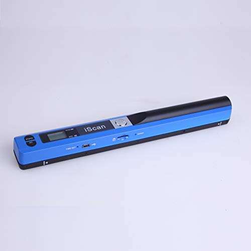 ECOiNVA iScan Magic Wand Escáner portátil Escáner de tarjetas de visita Escáner de documentos de mano Mini tamaño USB Mobile Scanner (azul)