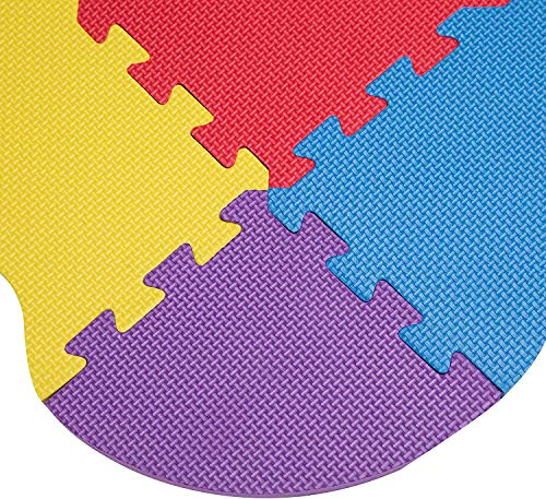 edukit Alfombra de Juegos Espuma EVA con Bordes; 25 Piezas; 31,5 x 31,5cm; Extra Grosor 1,4mm - Baldosas Puzzle Multicolores – Juego Suave, Divertido, Seguro y Estimulante.