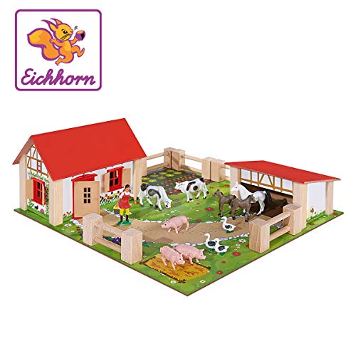 Eichhorn - Set de juego Little Farm, 21 piezas (100004304), 39x36 cm