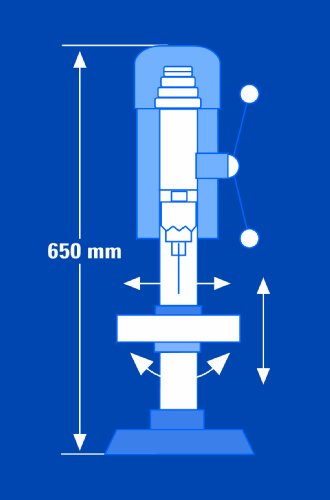 Einhell BT-BD 501 - Taladro de columna, 9 niveles, 280 - 2350 rpm, 500 W, 230 V, color negro y azul