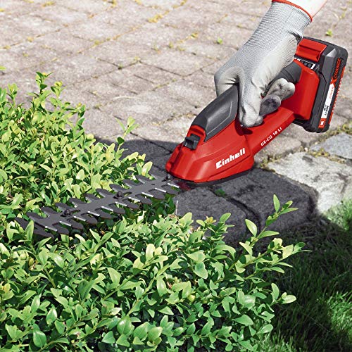 Einhell Expert GE-CG 18 Li Solo - Tijera de césped inalámbrica (10 cm, 20 cm), color rojo