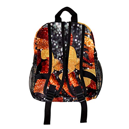 El pez de Colores Mochila para niños Mochila Escolar Ligera Impresión Completa para niños en Edad Preescolar 3-8 años Bolsa de bebé Pañal Leche en Polvo Mochila 25.4x10x30 CM