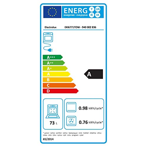 Electrolux EKI6771TOW - Cocina (Cocina independiente, Negro, Blanco, Botones, Sensor, Parte superior delantera, Con placa de inducción, Pequeño)