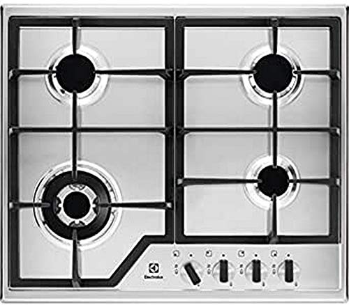 Electrolux KGS6436X hobs Acero inoxidable Integrado Encimera de gas - Placa (Acero inoxidable, Integrado, Encimera de gas, Acero inoxidable, 1000 W, Alrededor)