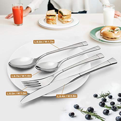 Elegant Life Juego de Cubiertos de Acero Inoxidable de 24 Piezas, Servicio de Mesa para 6 Personas con Cuchillo, Tenedor, Cuchara, Cocina con Caja de Regalo de Madera