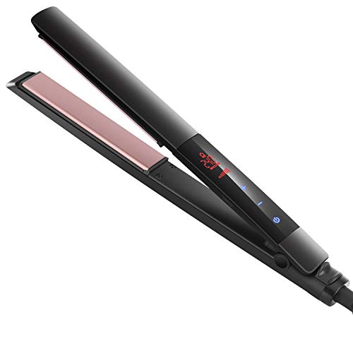 ELEHOT Planchas del Pelo Profesional 2 en 1 130-240°C Pantalla Táctil LCD para Alisar Crear Ondas o Rizos Calentamiento Rapido Cerámica Iones Negativos