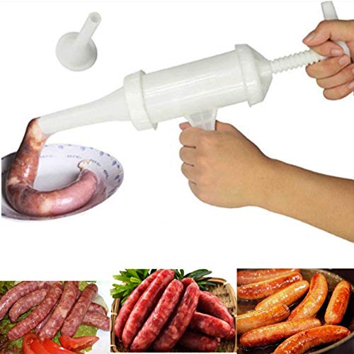 Embutidor de salchichas Operador manual de salami Embudo Herramientas manuales de calidad alimentaria Máquina manual para salchichas Rellenador de carne Ideal para salchichas caseras