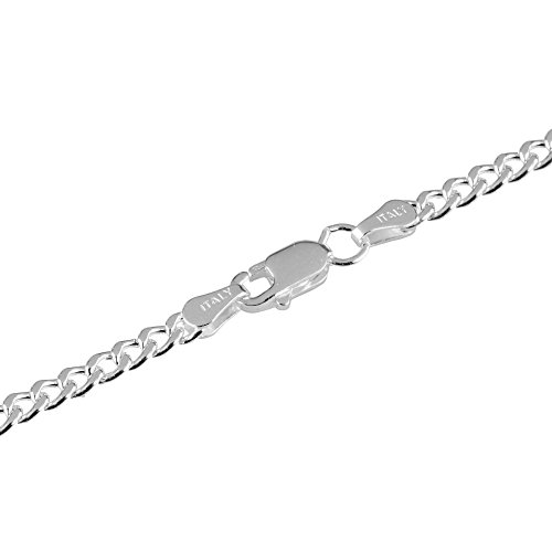 EMPATHY JEWELS Cadenas de Plata para Hombre en 5 tamaños - Collar Plata Hombre de 3mm de Grosor - Cadena de Plata para Hombre de fabricación Italiana - Cadenas Hombre Plata para Hacer un Regalo.