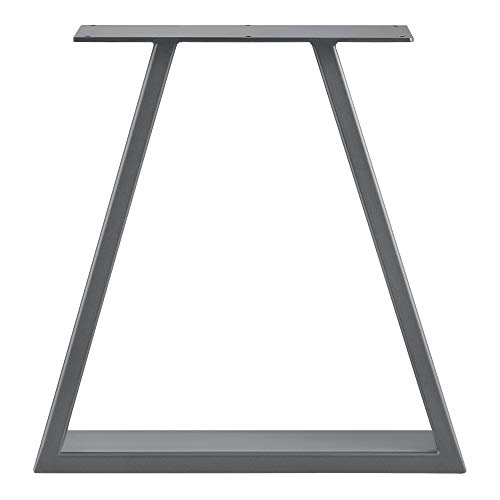 [en.casa] Conjunto de Patas de Mesa Perfiles Set de 2X Patas 40 x 10 x 40 cm Base de Muebles Protectores Incluidas Pies de Mesa DIY Hágalo Usted Mismo Gris Acero