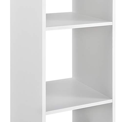 [en.casa] Mesa de Bar Mesa Bistro Elegante 70 x 70 x 110 cm Mesa Alta Cocina Barra integrada para Bebidas con 3 Estantes Blanco