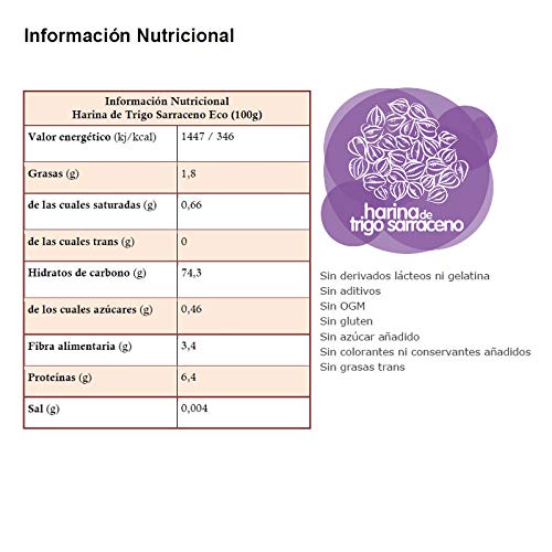 Energy Feelings Harina de Trigo Sarraceno Eco - 1 Kg