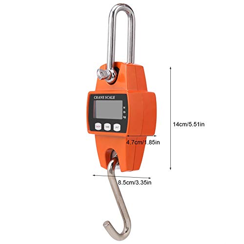 Enganche Scale-LCD portátil digital electrónica Mini colgante carga de la escala de 300 kg con gancho