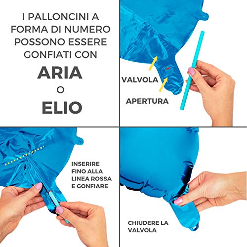 envami Globos de Cumpleãnos 3 Azul I 101 CM Globo 3 Años I Globo Numero 3 I Decoracion 3 Cumpleaños Niños I Globos Numeros Gigantes para Fiestas I Vuelan con Helio