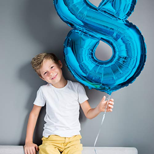 envami Globos de Cumpleãnos 3 Azul I 101 CM Globo 3 Años I Globo Numero 3 I Decoracion 3 Cumpleaños Niños I Globos Numeros Gigantes para Fiestas I Vuelan con Helio