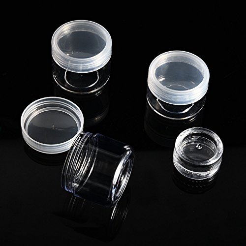 Envases para Cosmetica,Worsendy Contenedor de Cosméticos,Contenedor de Cosméticos Bote Tarro de Viaje Set con Tapa para Almacenaje de Maquillaje Cremas Muestras,5g/10g/15g/20g Gramos (Blanco, 10g)