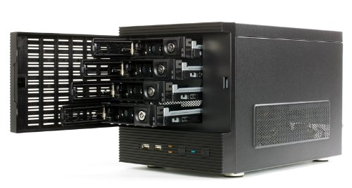 Eolize SVD-NC11-4 Mini ITX - Caja de Ordenador (4 bahías internas de 3,5", 2 USB 2.0, Incluye Sistema NAS)