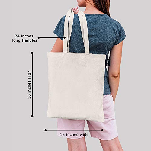 Eono Bolsos Tote Para Mujer, Bolsas de la compra Reutilizables, De Lona Bolso Bandolera, Algono Bolsas de Supermercado, Regalo Tote Bag, Bolsa de Playa, Bolsa de Hombro, Bolsa de Libros | 0101A04