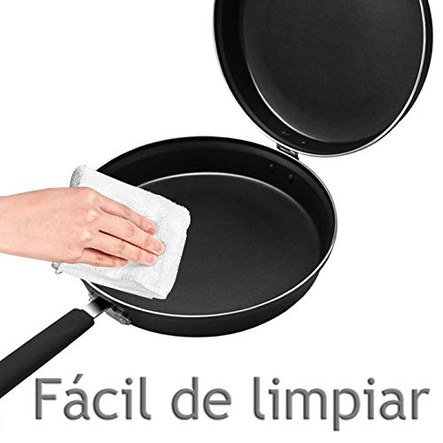 e!Orion Sartén Doble para Tortilla, Aluminio Fundido Antiadherente,diametro 24 cm, Apta para Todo Tipo de cocinas, incluida inducción y Puede lavavajillas