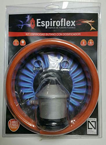 Espiroflex M119547 - Regulador butano con 1.50 m manguera gas