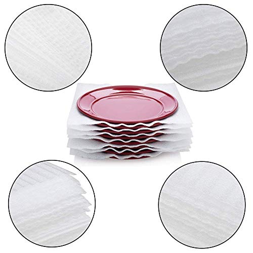 Espuma de Embalaje Plástico de Burbujas 100 Piezas Hojas Foam Sheet Envoltura de Espuma para Platos cartón platos vasos tazas(330 x 330 x 1 mm )