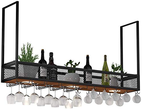 Estante para Vinos, Estante para Vinos Montado En La Pared De Metal/Hierro con Foco LED, Estante para Almacenamiento De Barras De Madera Maciza, Gabinete para Vinos Industrial,180 * 30 * 80cm