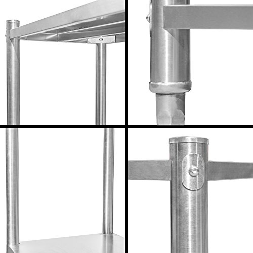 Estantería acero inoxidable almacenaje profesional gastronomía cargas pesadas taller 120x50x155cm