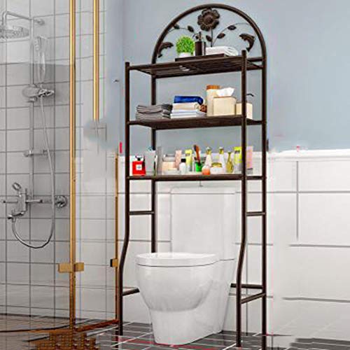 Estantería De Lavado, Aseo Estante Estantes Estantería De Baño Lavadora Estable Bases De Estantería Estantería De Baño Baño Inodoro,Negro