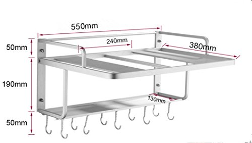 Estanterías para horno microondas, soporte de pared de almacenamiento para la cocina