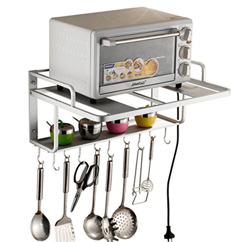 Estanterías para horno microondas, soporte de pared de almacenamiento para la cocina