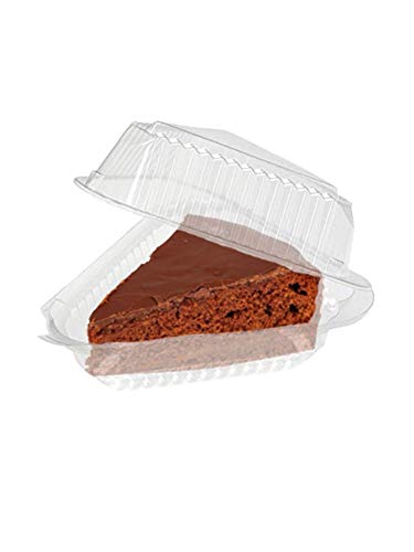 Eternitry El envase Transparente de 100PCS Plastic Pie Sandwich Pizza Box es Adecuado para almacenar Pastel Triangular picado, Pasteles, bocadillos, Pasteles, etc.