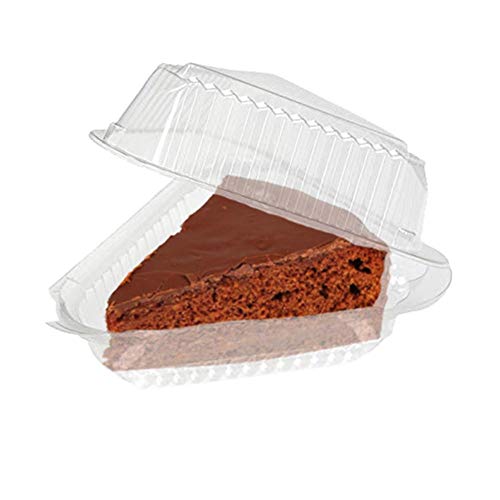 Eternitry El envase Transparente de 100PCS Plastic Pie Sandwich Pizza Box es Adecuado para almacenar Pastel Triangular picado, Pasteles, bocadillos, Pasteles, etc.