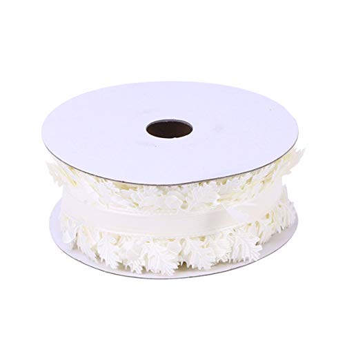 EXCEART 20mx4cm dejar cinta beige hojas falsas cinta cinta de envoltura de regalo de seda decoración del banquete de boda accesorios de bricolaje decoración