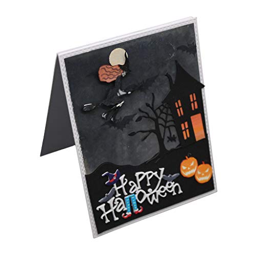 exing Happy Halloween Metal – Troquel troqueles Cutting Esto Stencil, para scrapbooking tarjeta Her espacios Papel Álbum de artesanía decoración