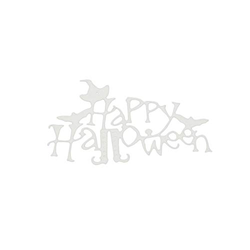 exing Happy Halloween Metal – Troquel troqueles Cutting Esto Stencil, para scrapbooking tarjeta Her espacios Papel Álbum de artesanía decoración