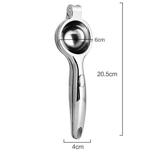 Exprimidor Limón Manuale Acero Inoxidable Prensa de Cítricos para Hacer Zumo/Ensalada/Bebida (Plata)