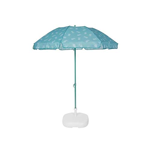 EZPELETA Parasol de Plage Fold - Ø 180 cm - Ananas Vert Socle Non inclus