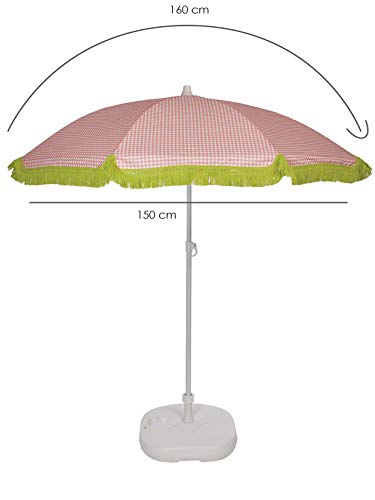 EZPELETA Sombrilla de Playa. Parasol de Playa. Ligero y Plegable de Acero. Paraguas Sol. Protección Solar UPF 50+. Diámetro 150cm. Estampado Flores/Cuadros/Rayas. Incluye Funda/Bolsa. - Flores-Azul