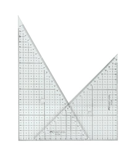 Faber-Castell triangulo rejilla regla de 24 cm (2 hojas de 2 mm) FE 7324