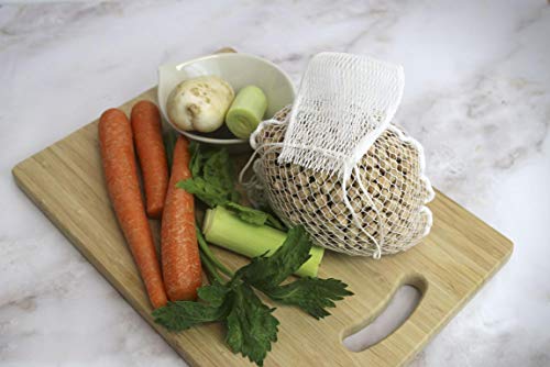 Fackelmann Bolsa Nylon Blanco Apto para lavavajillas, Malla legumbres y Verduras, escaldar y escurrir con Ca. 2kg para cocer garbanzos y resiste 240ºC, 36,5cm Cocina, 36,5 cm