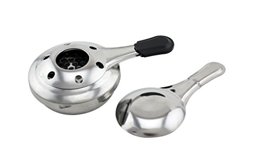 Fackelmann FM Professional 21827 Quemador de Alcohol, Quemador de Alcohol para Fondue, Quemador de Alcohol Helado, Acero Inoxidable, Gris, 15,5 x 9,7 x 4,5 cm