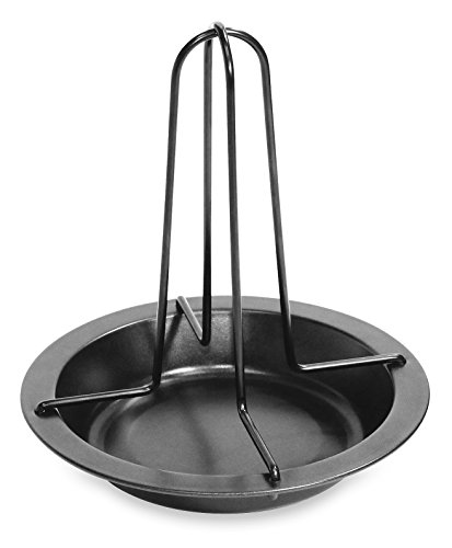 Fackelmann Soporte Vertical para Asar Pollo, Acero de Carbono con Revestimiento Antiadherente