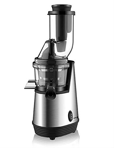 Fagor FG478 Licuadora Extractor de Zumos de Prensado Frío, para Verduras y Frutas, Acero INOX-Velocidad 70 RPM, Slow Juicer, Función Inversa, Plata, XL