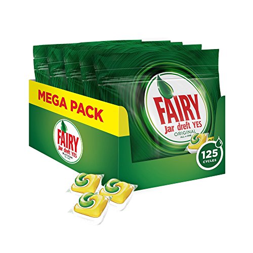 Fairy Original Limón - Pastillas para Lavavajillas Todo en 1, 125 Cápsulas (5 x 25)