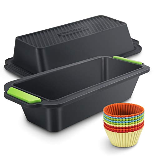 Familybox Moldes para Hornear Pan Antiadherentes 11 en 1 Kit, Moldes de panadería, moldes de Pan Rectangular, Tostadas de Silicona, moldes no pegajosos para tortas y Pan caseros