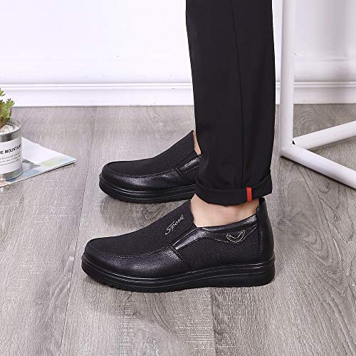 Fannyfuny_Zapatos para Hombre Náuticos Zapatos Casuales Zapatos de Cordones Zapatos de Vestir Mocasines Hombres Vestir Derby Calzado Boda Negocios Brogue Zapatillas 40-48