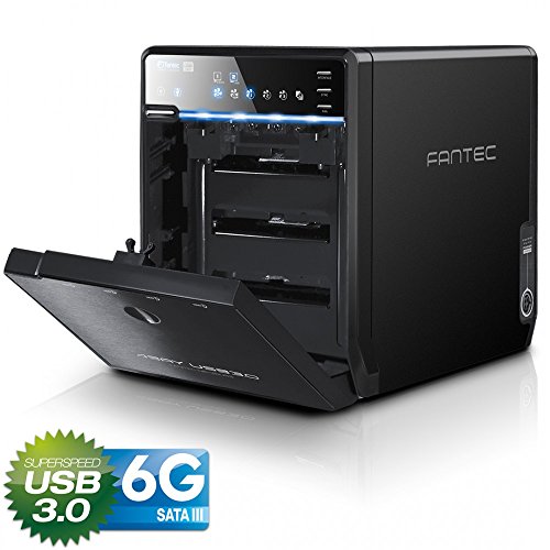 FANTEC QB-35US3-6G - Carcasa para 4 discos duros de 3.5″ con USB 3.0 & eSATA