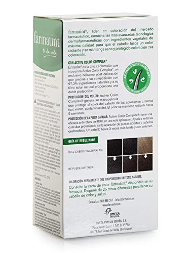 Farmatint Gel 5N Castaño Claro | Color natural y duradero | Componentes vegetales y aceites naturales | Sin amoníaco | Sin Parabenos | Dermatológicamente testado