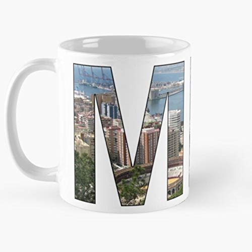 FashionNut Landscape Sun MLG Andalusia Horizon Spain Malaga Coast La Mejor Taza de café de cerámica de mármol Blanco de 11 oz