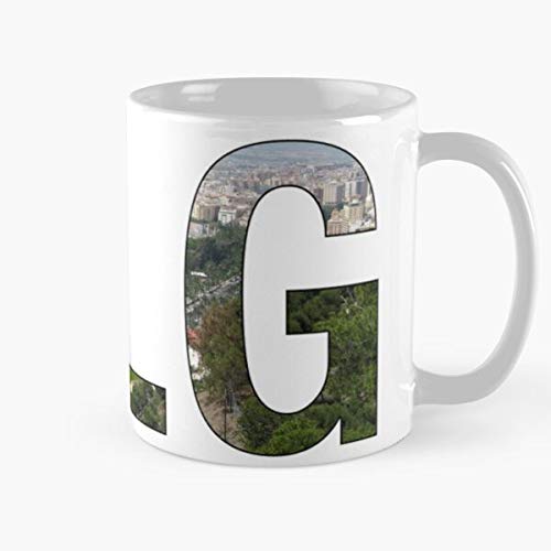 FashionNut Landscape Sun MLG Andalusia Horizon Spain Malaga Coast La Mejor Taza de café de cerámica de mármol Blanco de 11 oz